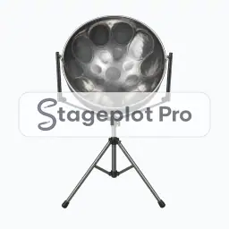 Steelpan + Stand stage plot icon Steelpan + Stand icon for a professional stage plot