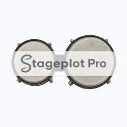 Bongos Top View stage plot icon Bongos Top View icon for a professional stage plot