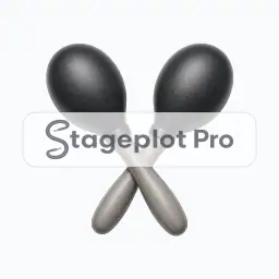 Pair of Maracas stage plot icon Pair of Maracas icon for a professional stage plot
