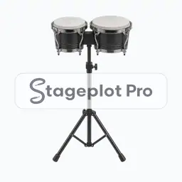 Bongos + Stand stage plot icon Bongos + Stand icon for a professional stage plot