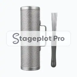 Metal Guiro Shaker stage plot icon Metal Guiro Shaker icon for a professional stage plot