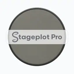 Round Practice Pad stage plot icon Round Practice Pad icon for a professional stage plot