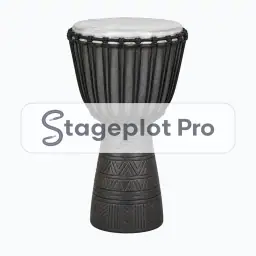 Rope Tuned Djembe stage plot icon Rope Tuned Djembe icon for a professional stage plot