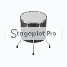 Single Floor Tom stage plot icon Single Floor Tom icon for a professional stage plot