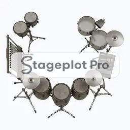 Latin Percussion Rig stage plot icon