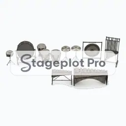 Orchestra Percussion stage plot icon