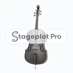 Upright Bass stage plot icon