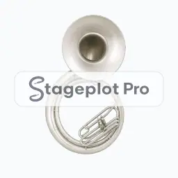 Sousaphone Top View stage plot icon Sousaphone Top View icon for a professional stage plot