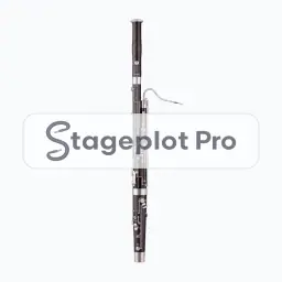 Bassoon stage plot icon Bassoon icon for a professional stage plot