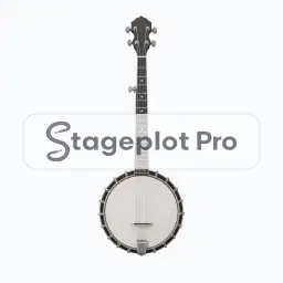 Banjo stage plot icon Banjo icon for a professional stage plot