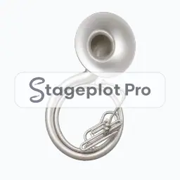 Sousaphone Side stage plot icon Sousaphone Side icon for a professional stage plot