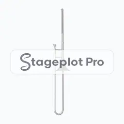 Trombone stage plot icon Trombone icon for a professional stage plot