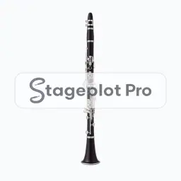 B Flat Clarinet stage plot icon B Flat Clarinet icon for a professional stage plot