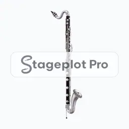 Bass Clarinet stage plot icon Bass Clarinet icon for a professional stage plot