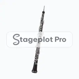 Oboe Alt stage plot icon Oboe Alt icon for a professional stage plot