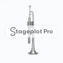 Trumpet stage plot icon Trumpet icon for a professional stage plot