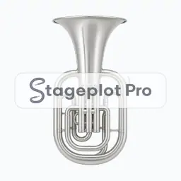 Marching Baritone stage plot icon Marching Baritone icon for a professional stage plot