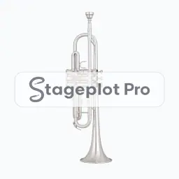 Trumpet stage plot icon Trumpet icon for a professional stage plot