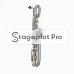 Sax Bari stage plot icon Sax Bari icon for a professional stage plot