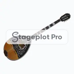 Bouzouki stage plot icon Bouzouki icon for a professional stage plot