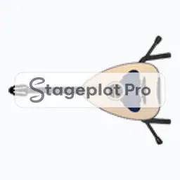 Lute stage plot icon Lute icon for a professional stage plot
