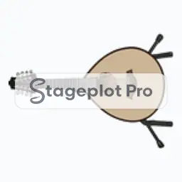 Mandolin stage plot icon Mandolin icon for a professional stage plot
