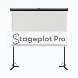 Large Proj Screen stage plot icon