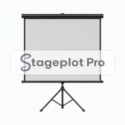 Medium Proj Screen stage plot icon Medium Proj Screen icon for a professional stage plot