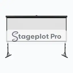 Wide Proj Screen stage plot icon Wide Proj Screen icon for a professional stage plot