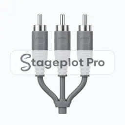Component Video stage plot icon Component Video icon for a professional stage plot