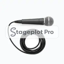 SM58 Coiled stage plot icon SM58 Coiled icon for a professional stage plot