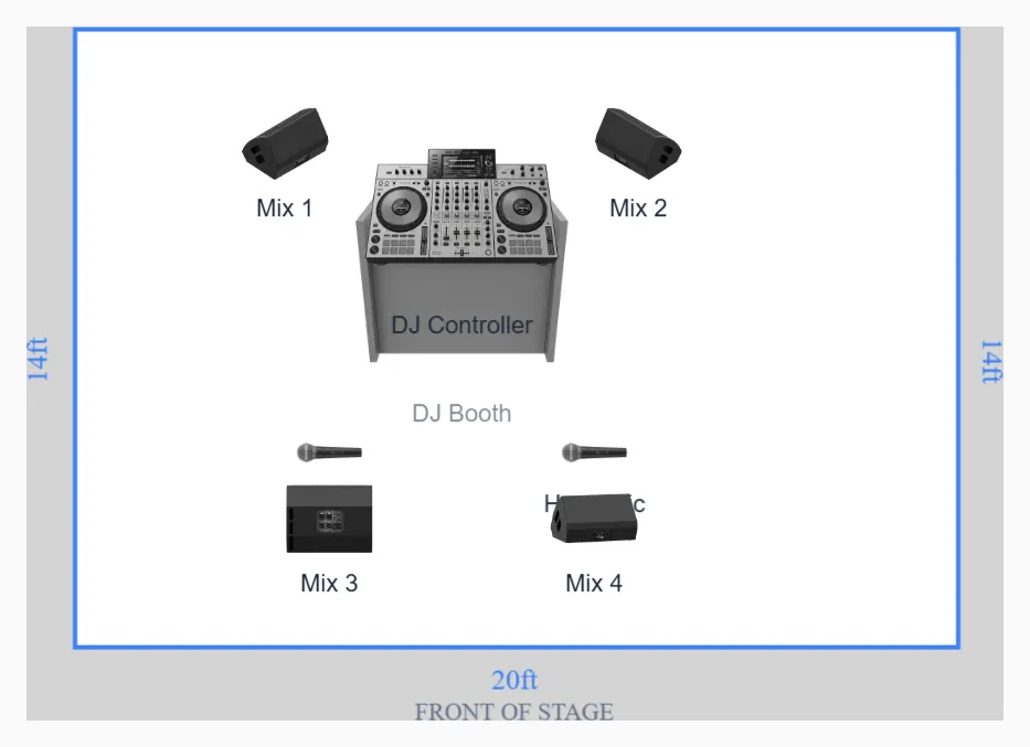 Hip-Hop DJ and MC Stage Plot Template for Live Shows preview