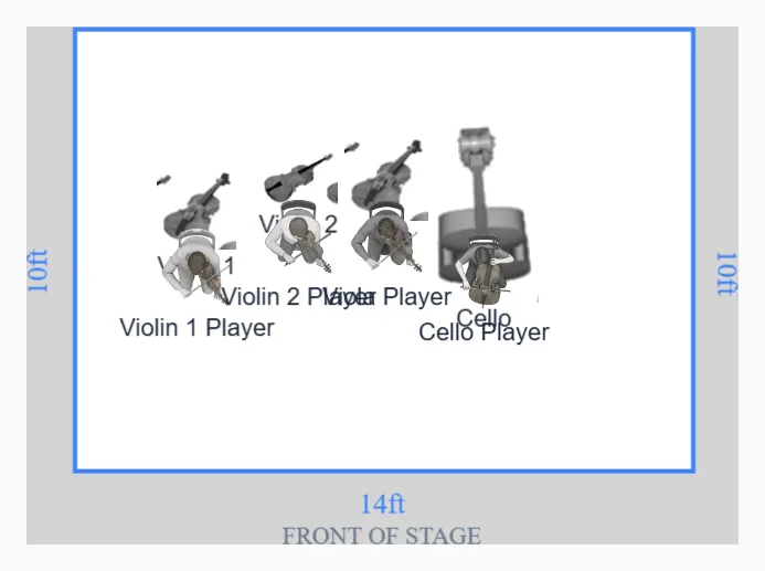 String Quartet Stage Plot Template for Weddings and Events preview